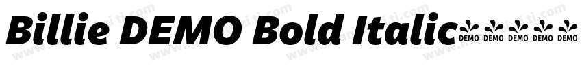 Billie DEMO Bold Italic字体转换